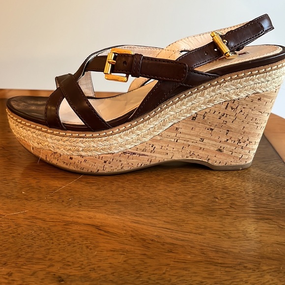 Prada cork wedge sandals size 36 1/2 - Picture 2 of 5